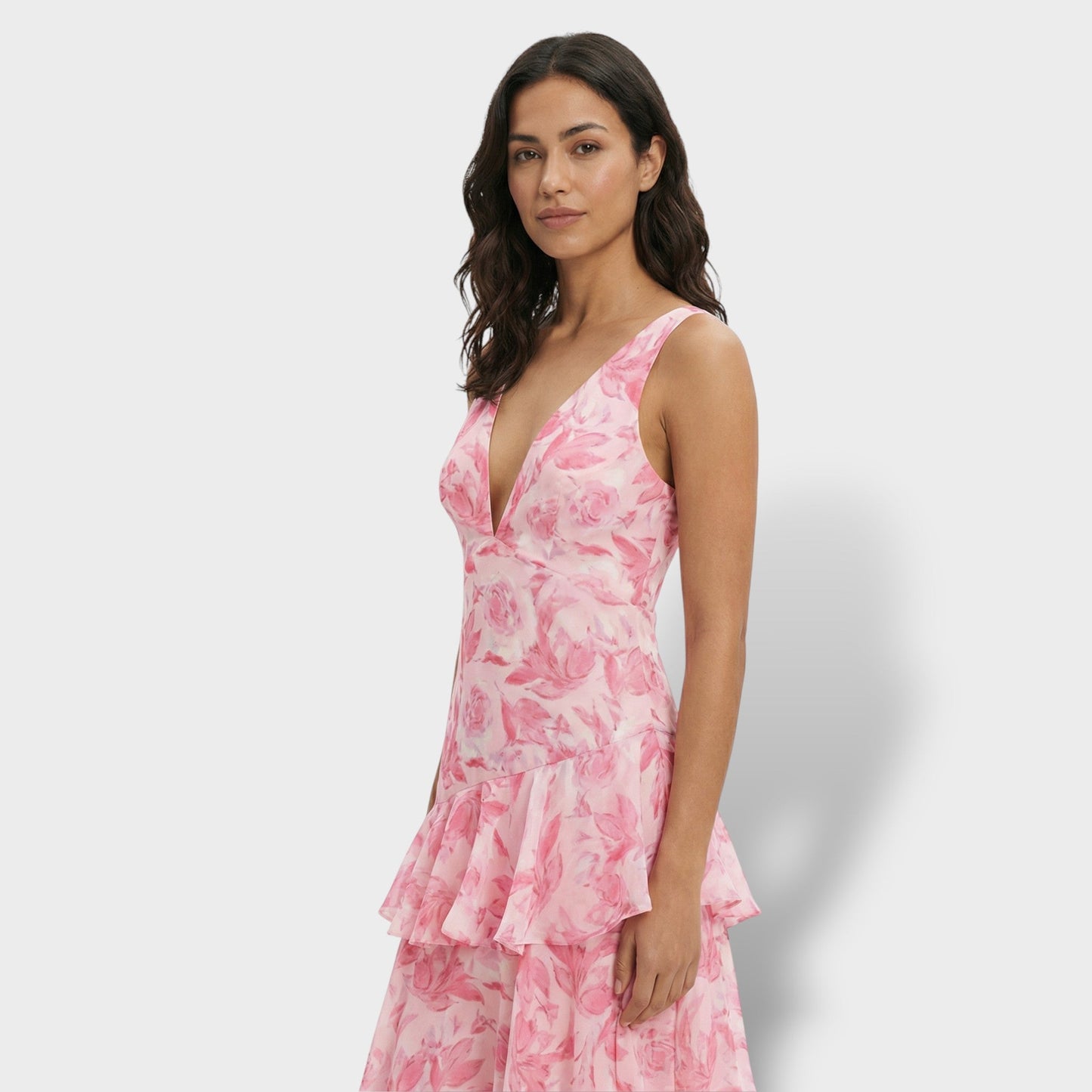 Abito lungo Elegante Scollo V