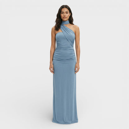 Abito maxi Halter Schiena Scoperta