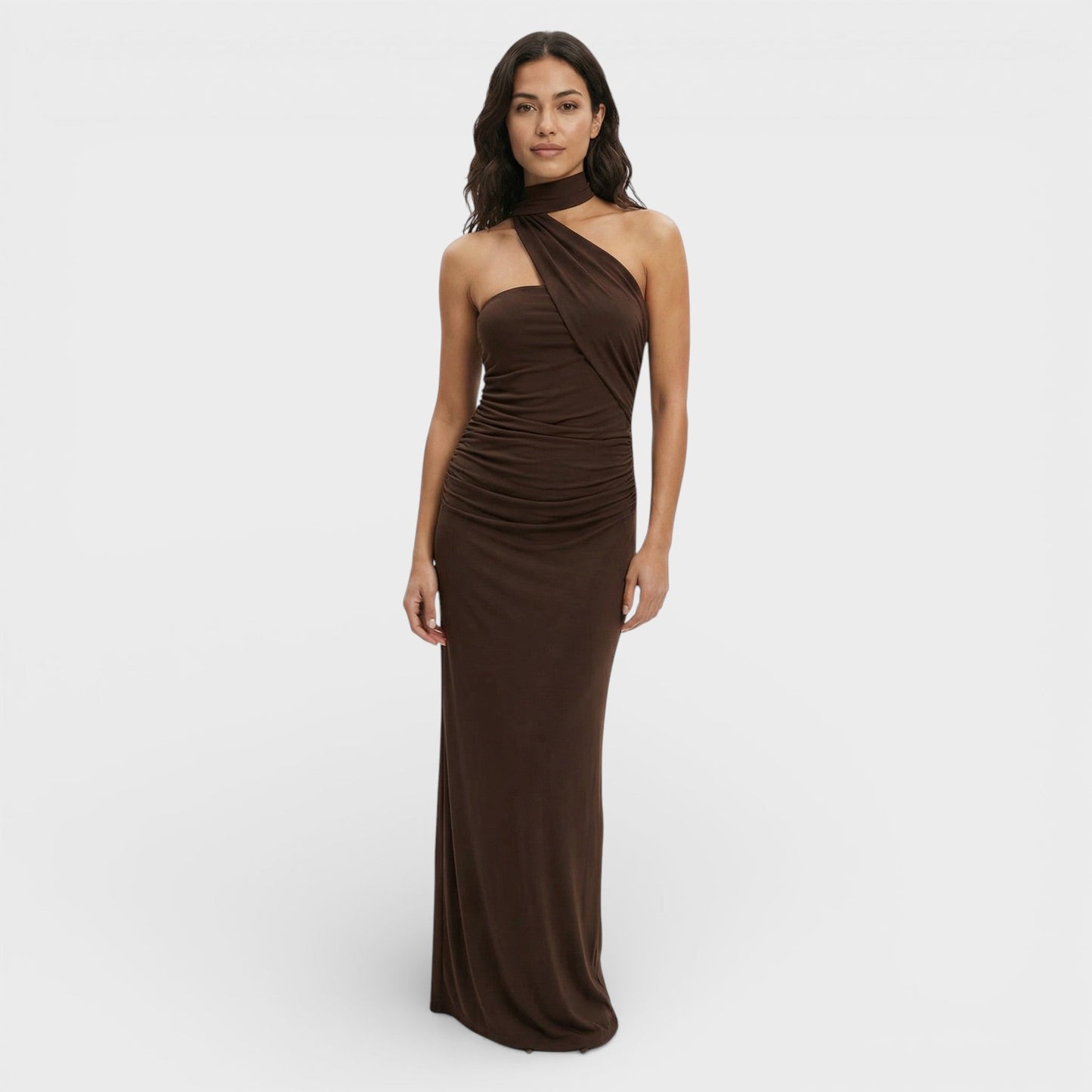 Abito maxi Halter Schiena Scoperta