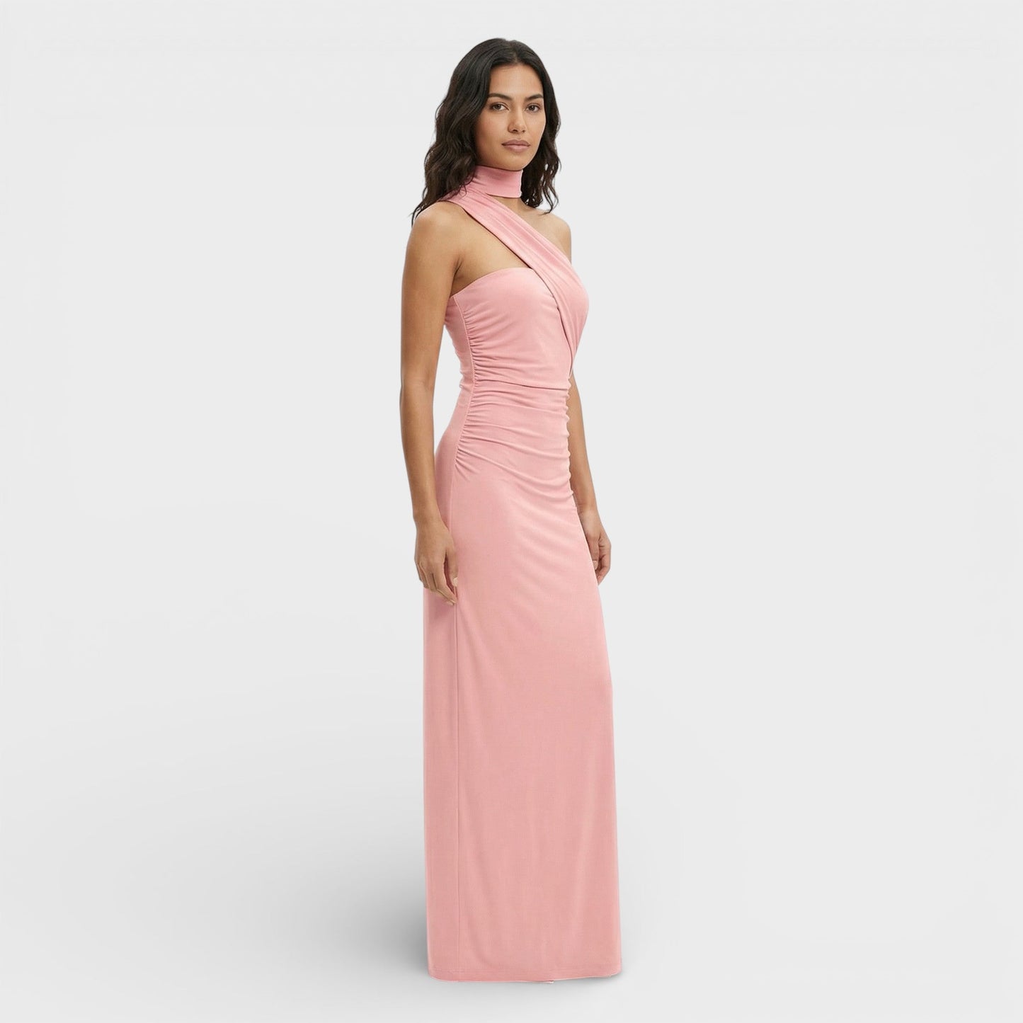 Abito maxi Halter Schiena Scoperta
