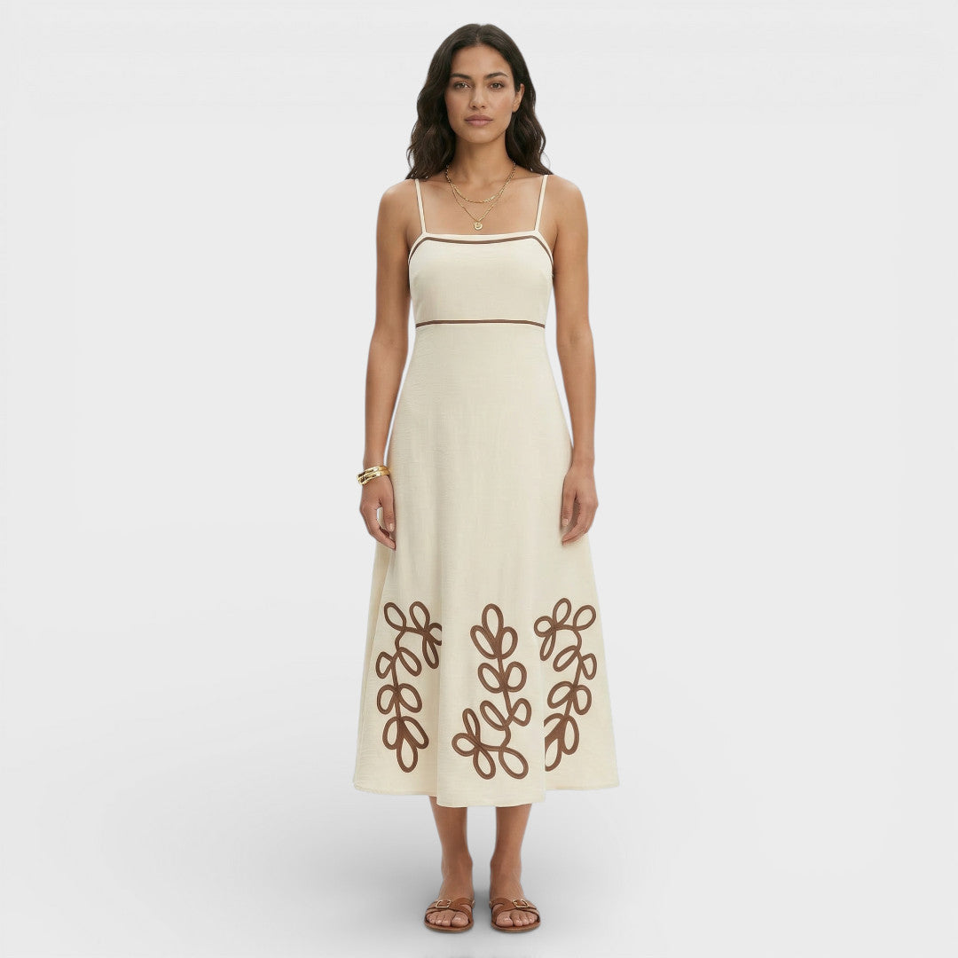Abito Vacanze Ricamo Spalline donna