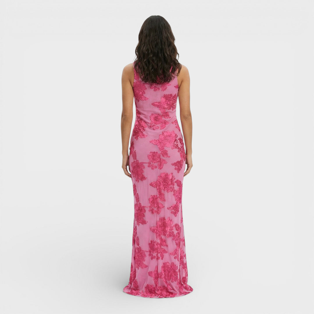 Abito maxi Ricamo Fiori donna