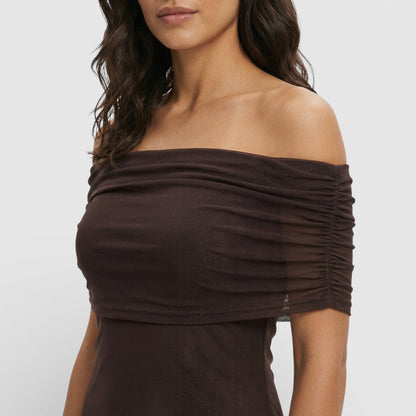 Abito maxi Chiffon Spalle scoperte