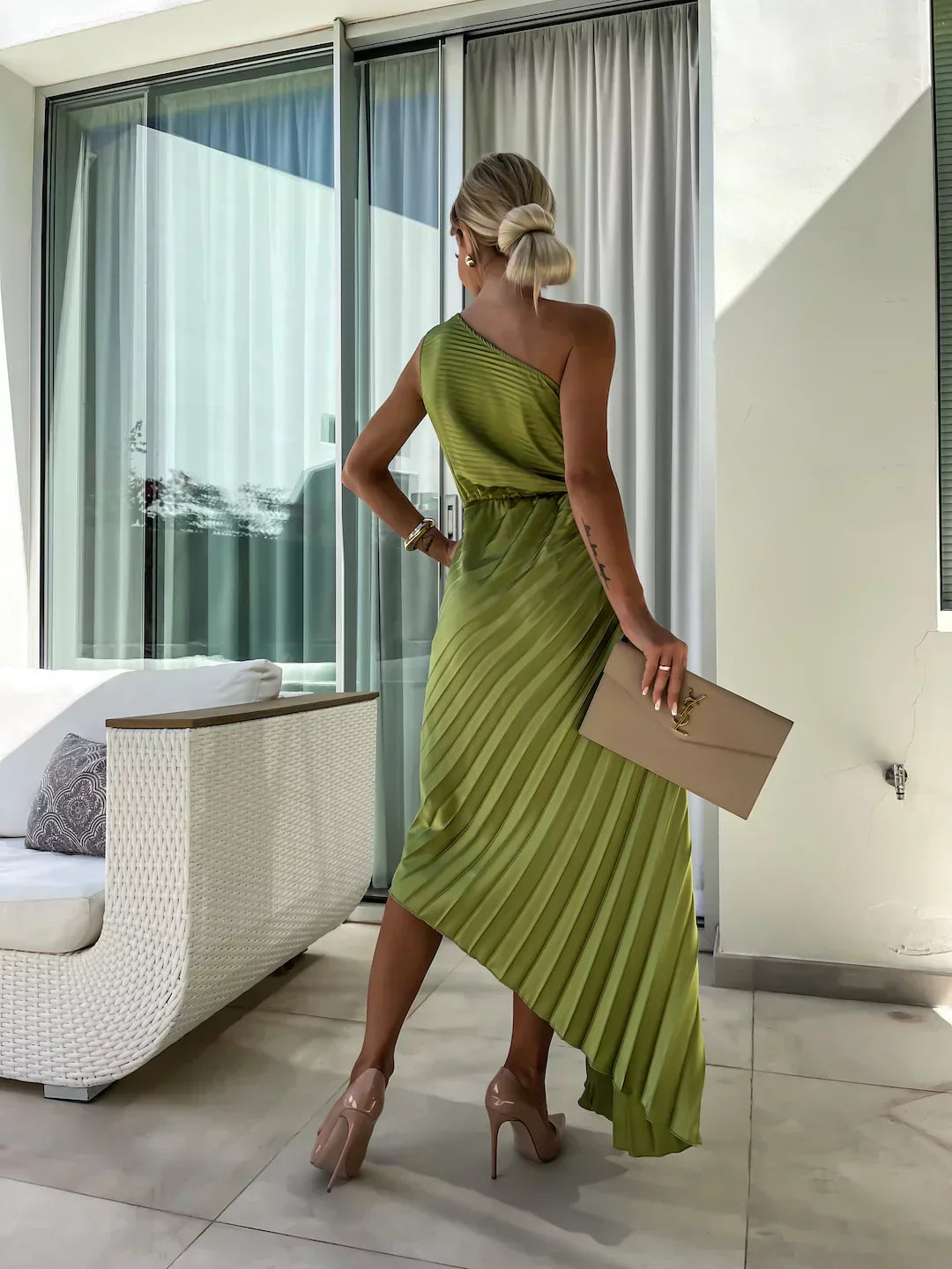 Lizbeth - Abito Maxi di Fiori con Hombro Descubierto