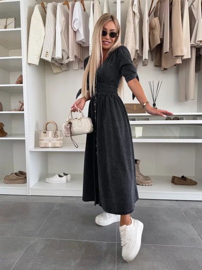 Marit | Abito di Denim Radiante