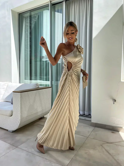 Lizbeth - Abito Maxi di Fiori con Hombro Descubierto