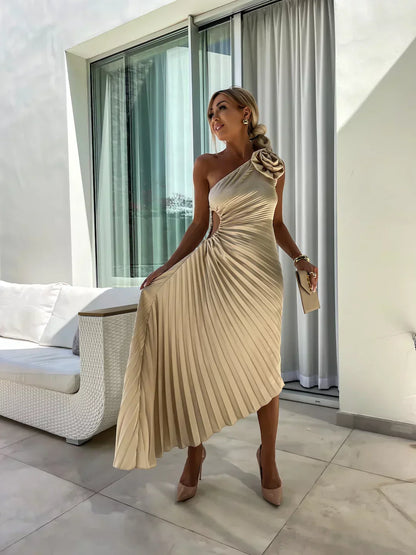 Lizbeth - Abito Maxi di Fiori con Hombro Descubierto