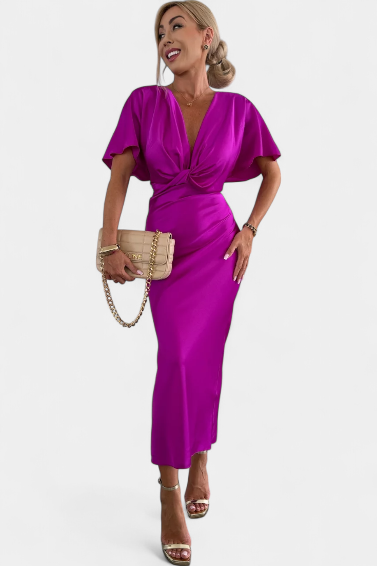 Emryn Abito Morbido con Nudo Cruzado