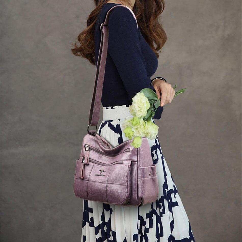 Evangeline | Borsa a Tracolla con Design Multistrato