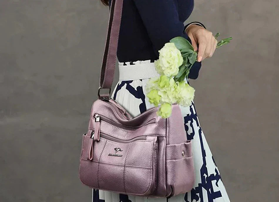 Evangeline | Borsa a Tracolla con Design Multistrato