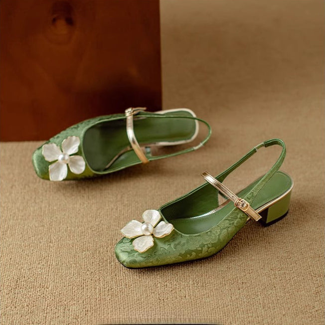 Genine - Scarpe con tacco con cinturilla trasera