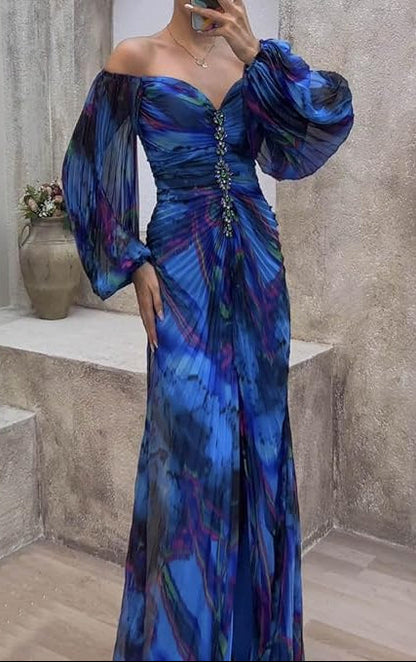 Abito lungo da sera Plissettato - Eleganza Senza tempo