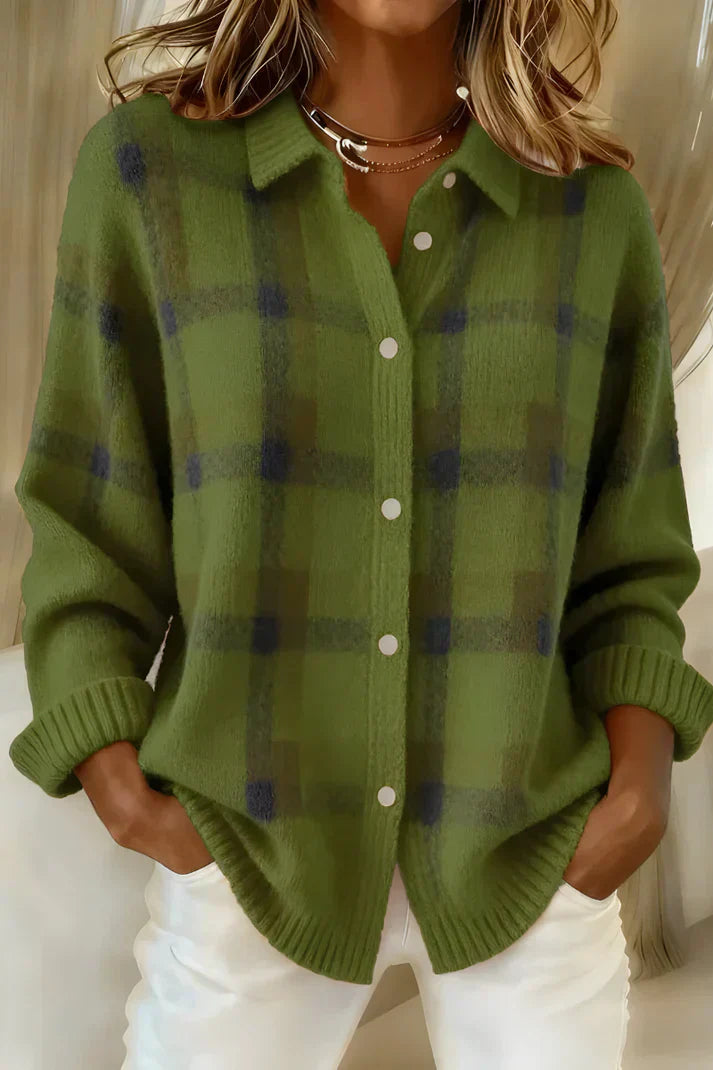 Gisèle – Maglione di maglia a quadri morbido