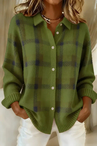 Gisèle – Maglione di maglia a quadri morbido