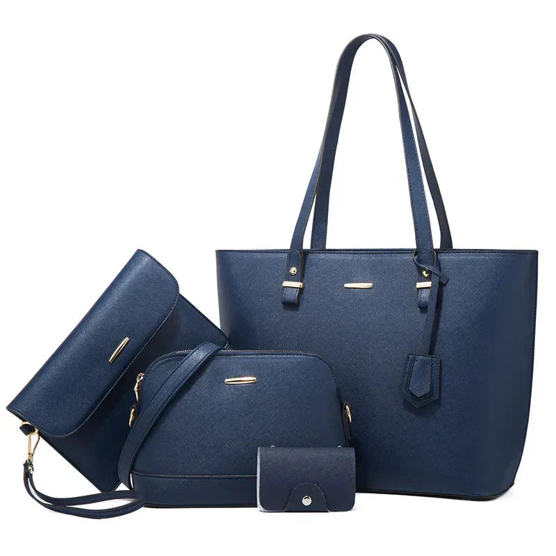Set borsa a mano e borsa a spalla di 3 Pezzi di pelle