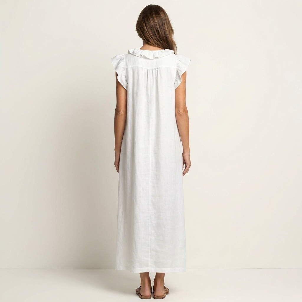 Abito lungo Josette - Eleganza Fluida con Volant