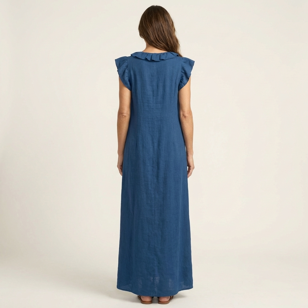 Abito lungo Josette - Eleganza Fluida con Volant