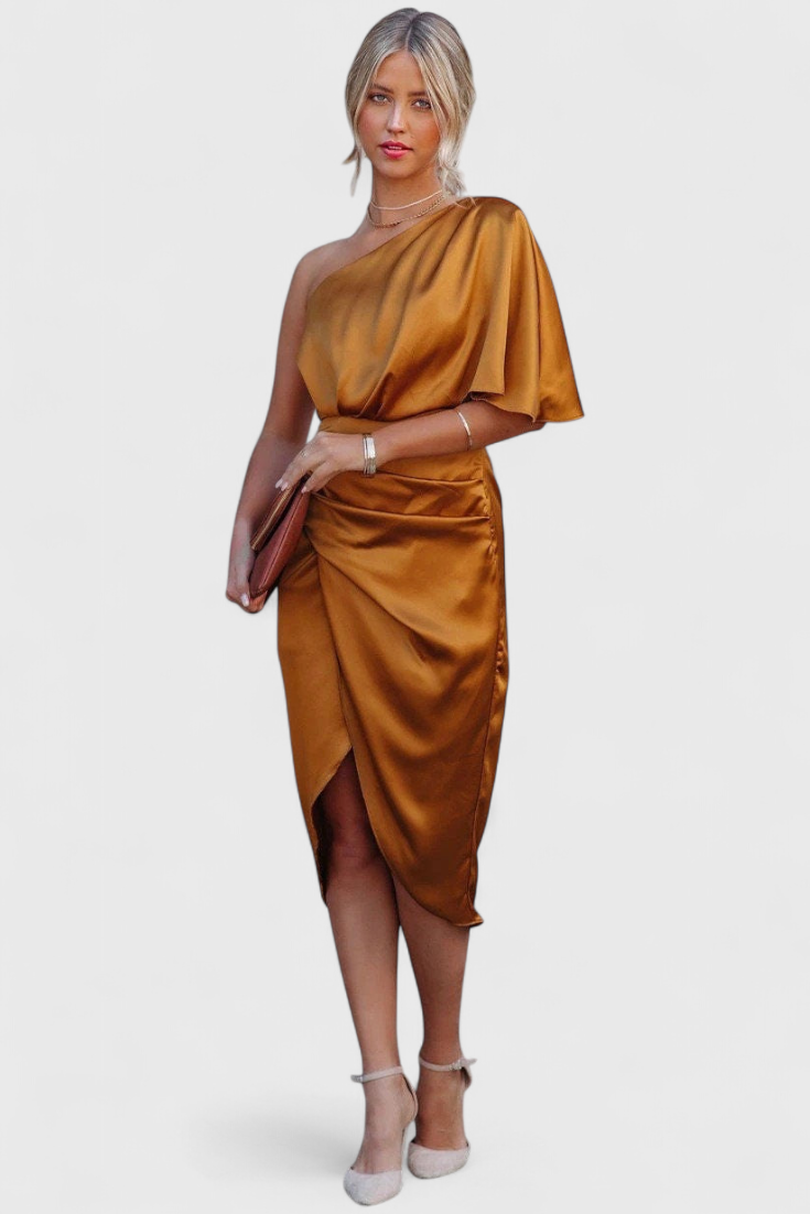 Anais Abito di Raso Elegante e Versatile