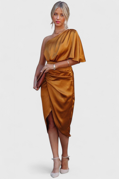 Anais Abito di Raso Elegante e Versatile