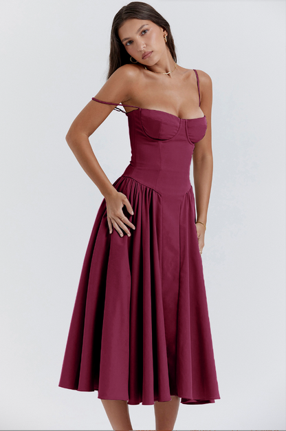 Elara | Abito con spalline con corsetto