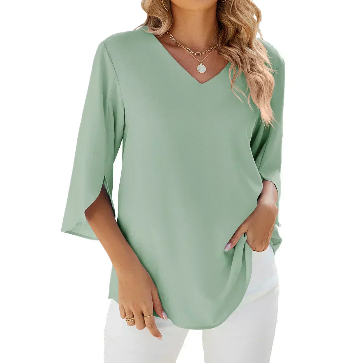CARA - Blusa di collo a V