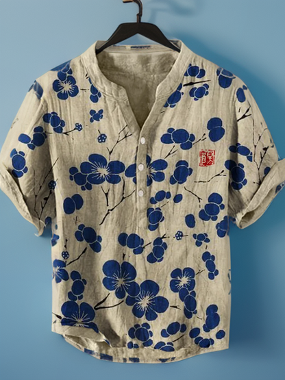 Lina | Blusa japonesa con fiori di cerezo