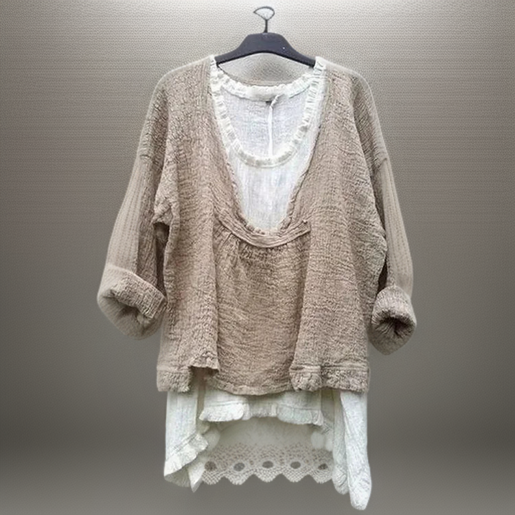 Willow┃Set Casual Comfortevole con Due Magliette a maniche lunghe