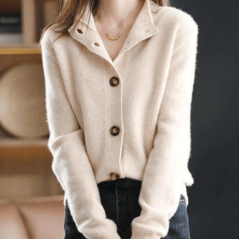 Anny | Lussuoso Cardigan in cachemire lavorato