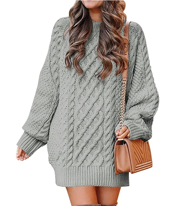 Chloé – Abito maglione in maglia intrecciata