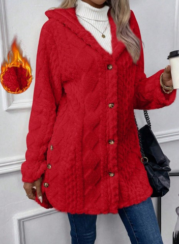 Chateau Elise™ | Cardigan con cappuccio di Felpa