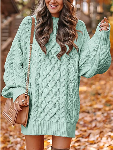 Chloé – Abito maglione in maglia intrecciata