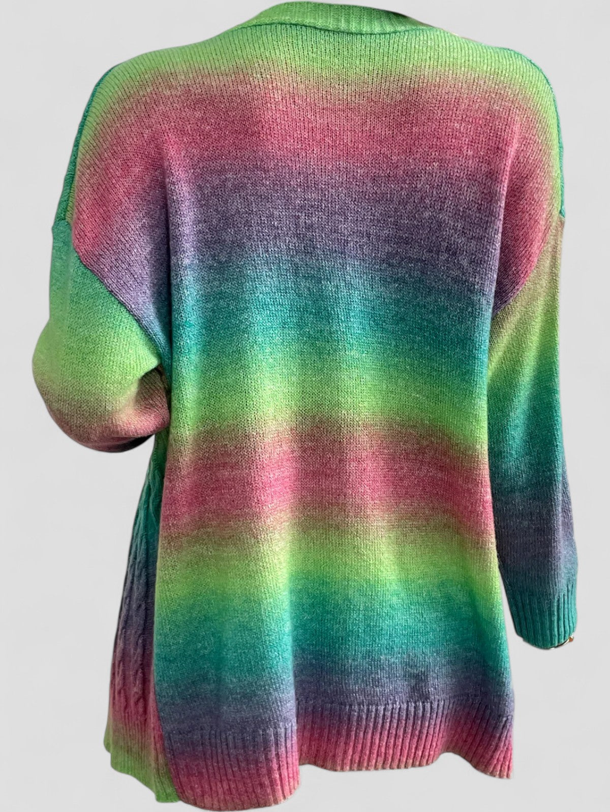 Cardigan di gradient plush elegante
