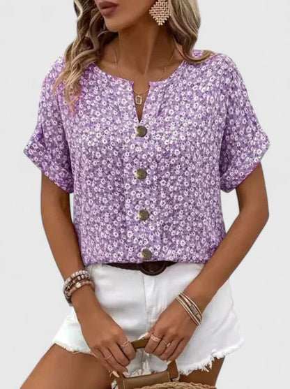 Sabine - Top Floreale Elegante estive