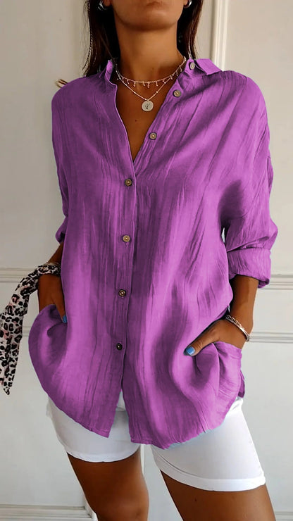 Sasha™ | Camicia elegante Plissettata