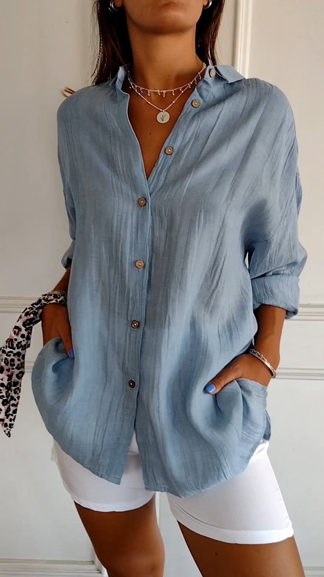 Sasha™ | Camicia elegante Plissettata