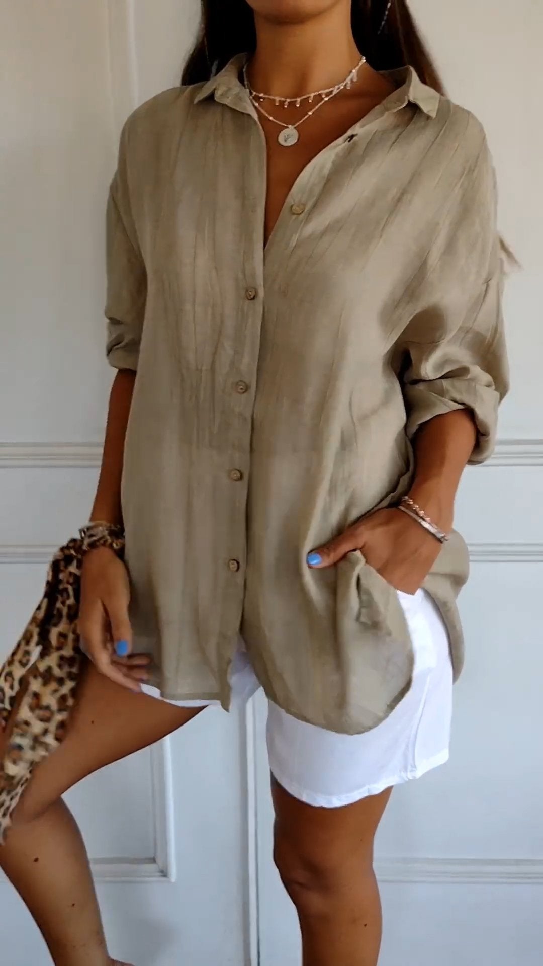 Sasha - Camicia elegante con Stile Plissettato