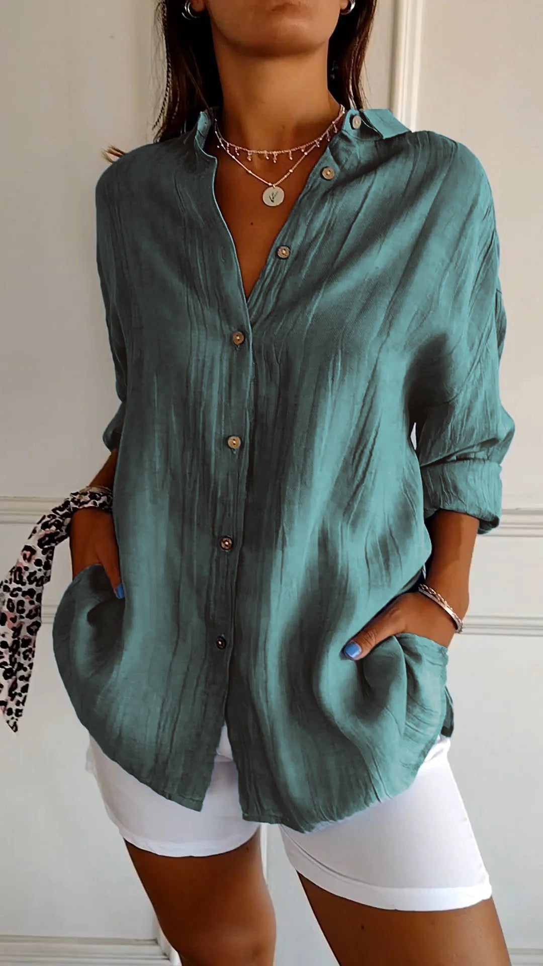 Sasha™ | Camicia elegante Plissettata