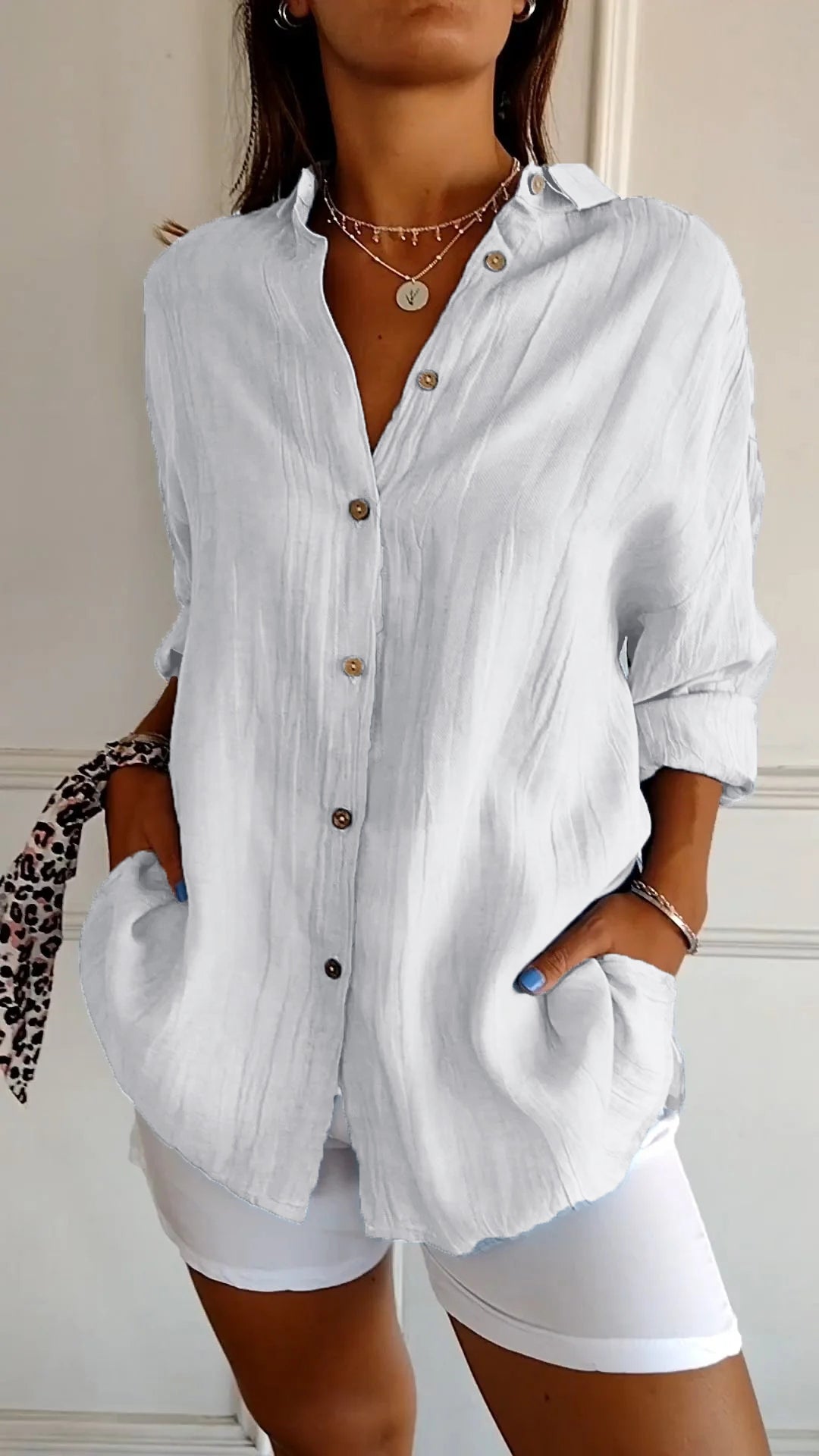 Sasha - Camicia elegante con Stile Plissettato