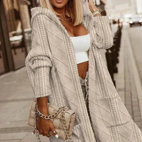 Jelone - Cardigan con cappuccio di Lungo Extendida