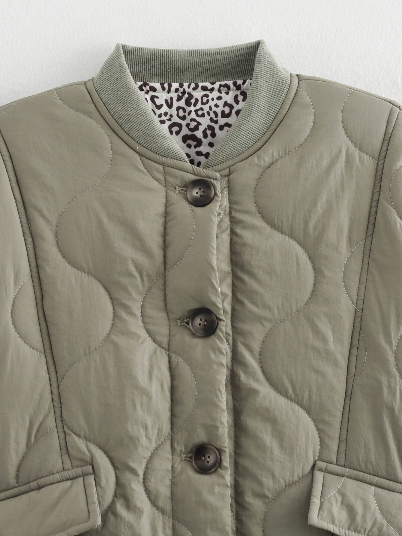 Nika™ | Cappotto foderato di stampa leopardata