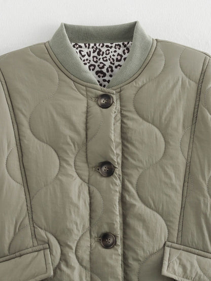 Nika™ | Cappotto foderato di stampa leopardata