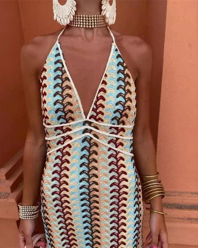 ARLETTE – ABITO TUNIC DI UNCINETTO BOHO PER SPIAGGIA