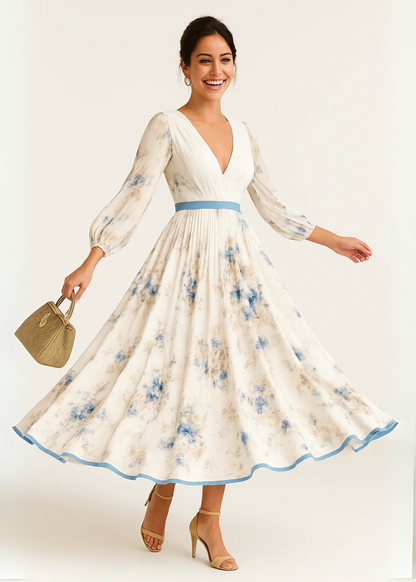 Kate | Abito maxi Floreale Elegante