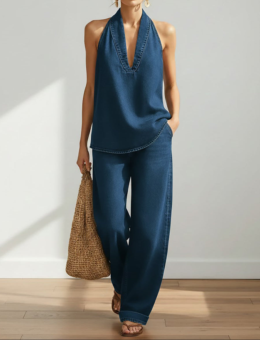 Saylor - Set due pezzi in Denim Lavaggio Vintage