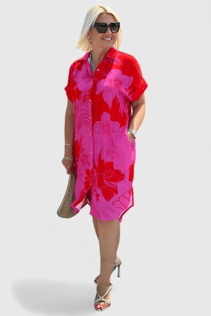 LUCY – ABITO CHEMISIER TROPICAL BLOOM