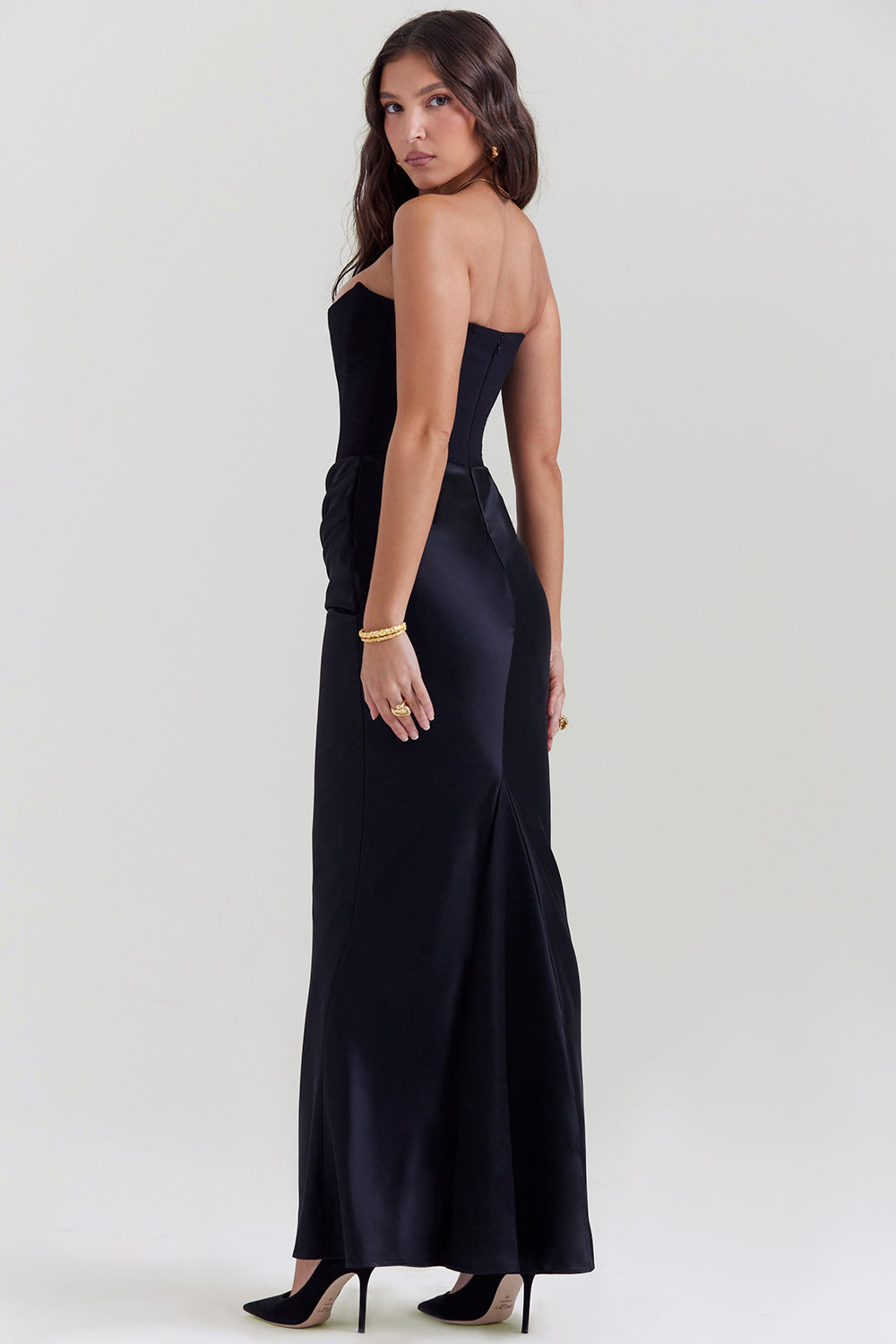 Paloma - Elegante Abito maxi Senza maniche di Satin