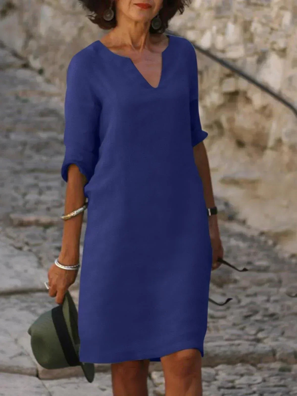 Sophia | Abito Midi Casual con scollo a V