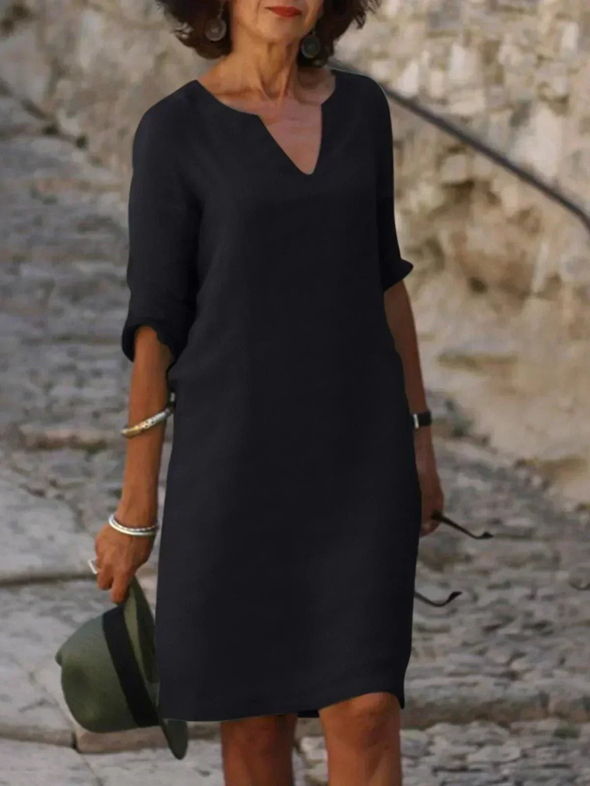 Sophia | Abito Midi Casual con scollo a V