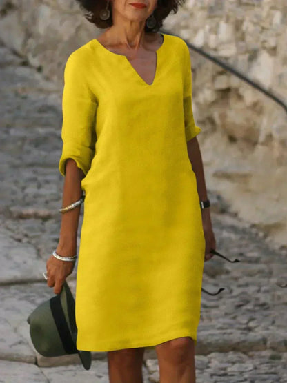 Sophia | Abito Midi Casual con scollo a V