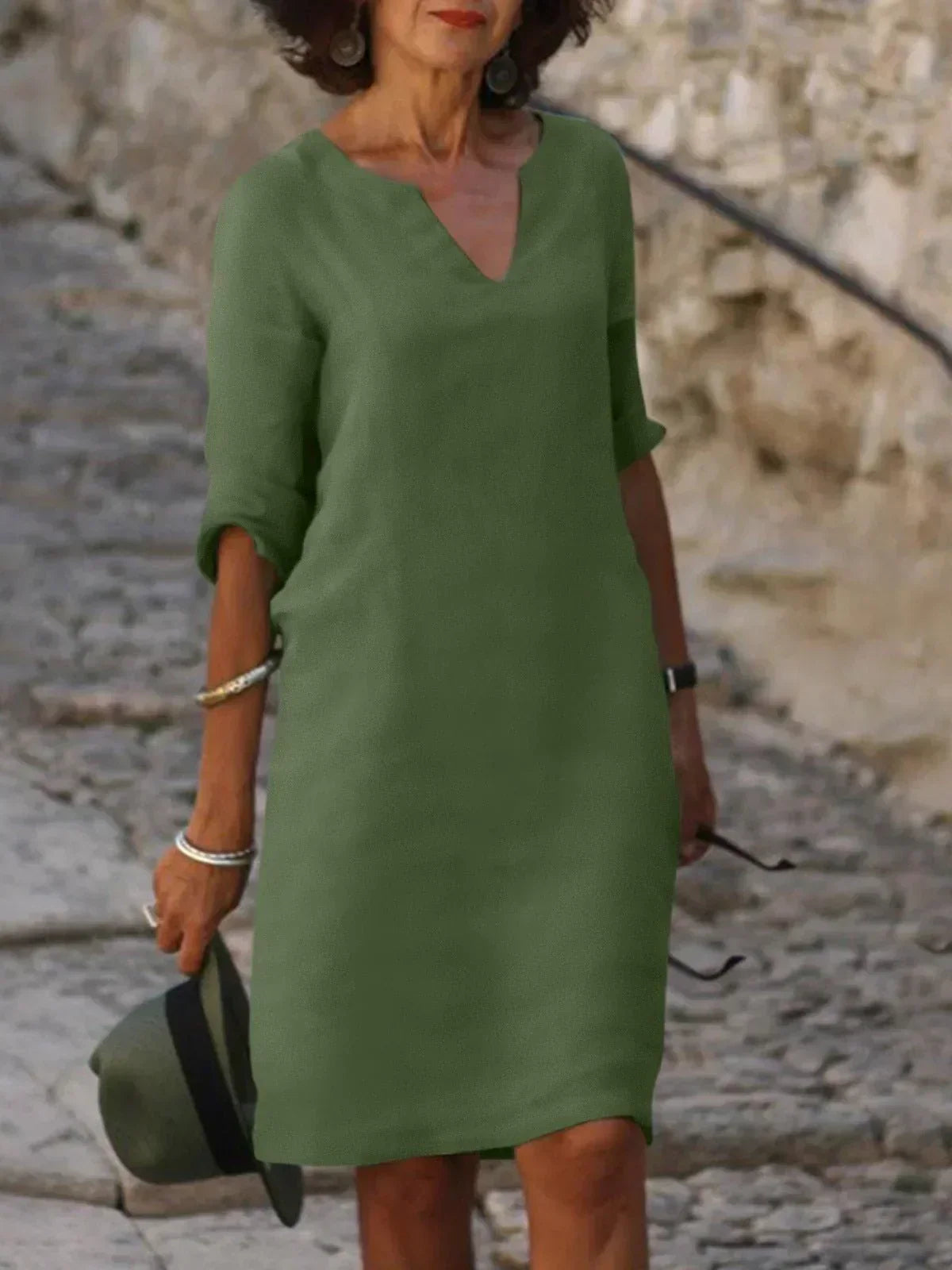 Sophia | Abito Midi Casual con scollo a V